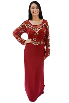 rochie lunga de seara cu design de paiete aurii dampj exclusive visiniu imagen 54_0_
0