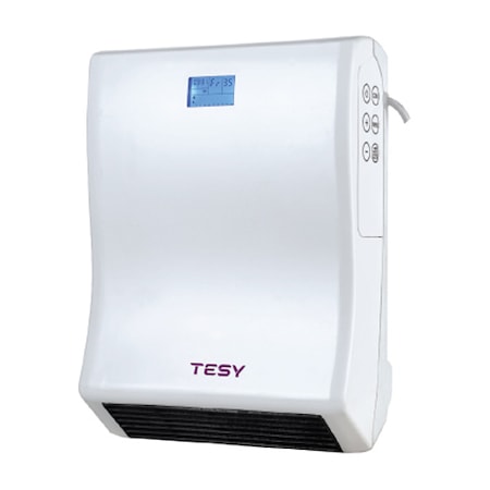 Aeroterma de perete TESYHL 246 VB W, pentru baie, 2000 W, display LCD, programator saptamanal, ERP 2018