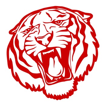 Sticker - SMAER - Tigru - 60cm x 60cm - Rosu Sticker - SMAER - Tigru - 60cm x 60cm - Rosu