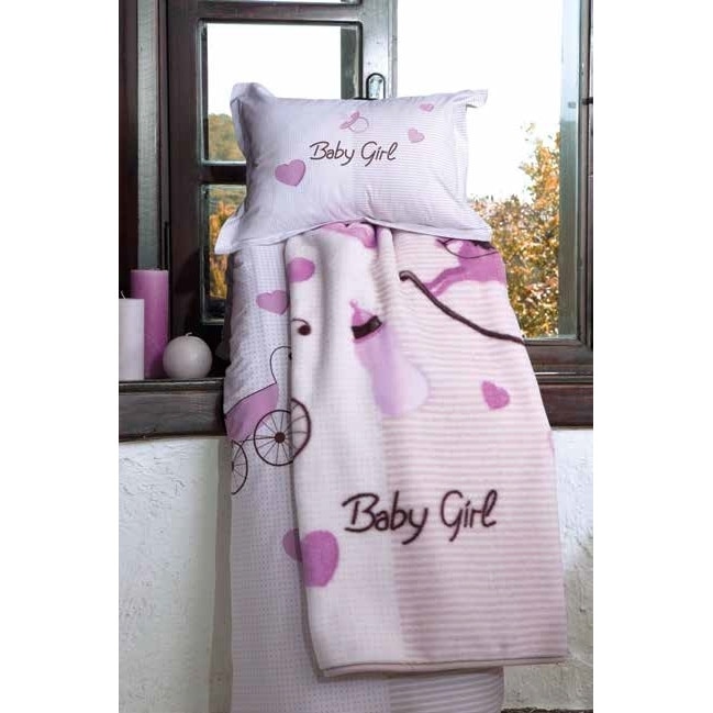 Paturica bebelusi bumbac si bambus, 100x120 cm, BABY GIRL, Ozdilek.