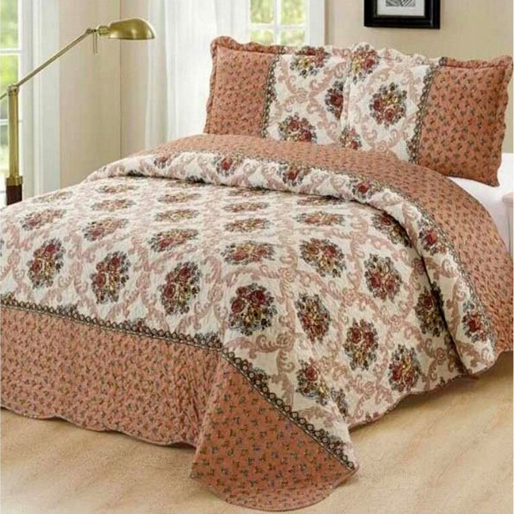 Cuvertura, pentru 2 persoane, 3 piese, bumbac, model VA3