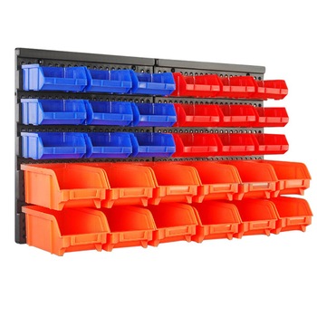 Panou de perete Timeless Tools cu suporturi pentru scule si suruburi, 31 piese Panou de perete Timeless Tools cu suporturi pentru scule si suruburi, 31 piese