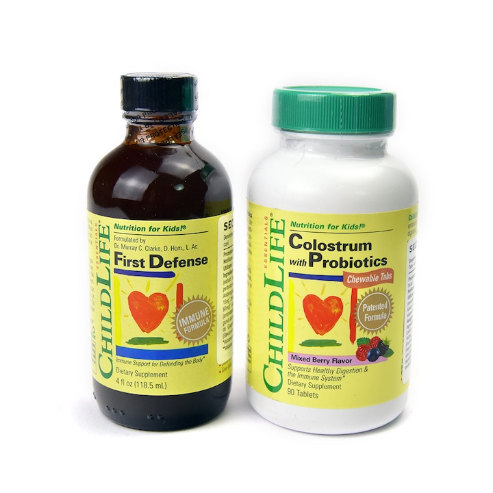Pachet cresterea imunitatii copii, first defence 118.50 ml + colostrum ...