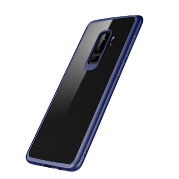 Husa Samsung Galaxy S9 Plus Flippy Tpu Transparent cu margini colorate albastru