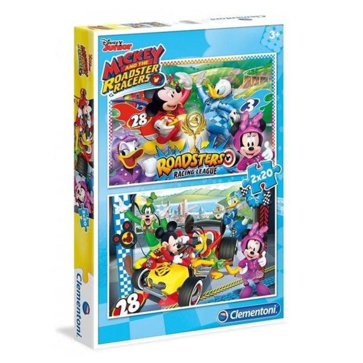 Clementoni 07034 Disney Junior puzzle - Mickey és a versenyzők (2 x 20 db-os)