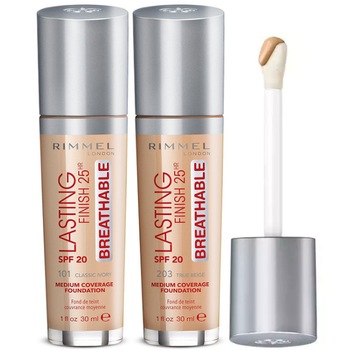 Fond de ten Rimmel Lasting Finish 25 HR Breathable Foundation - Classic Ivory Fond de ten Rimmel Lasting Finish 25 HR Breathable Foundation - Classic Ivory