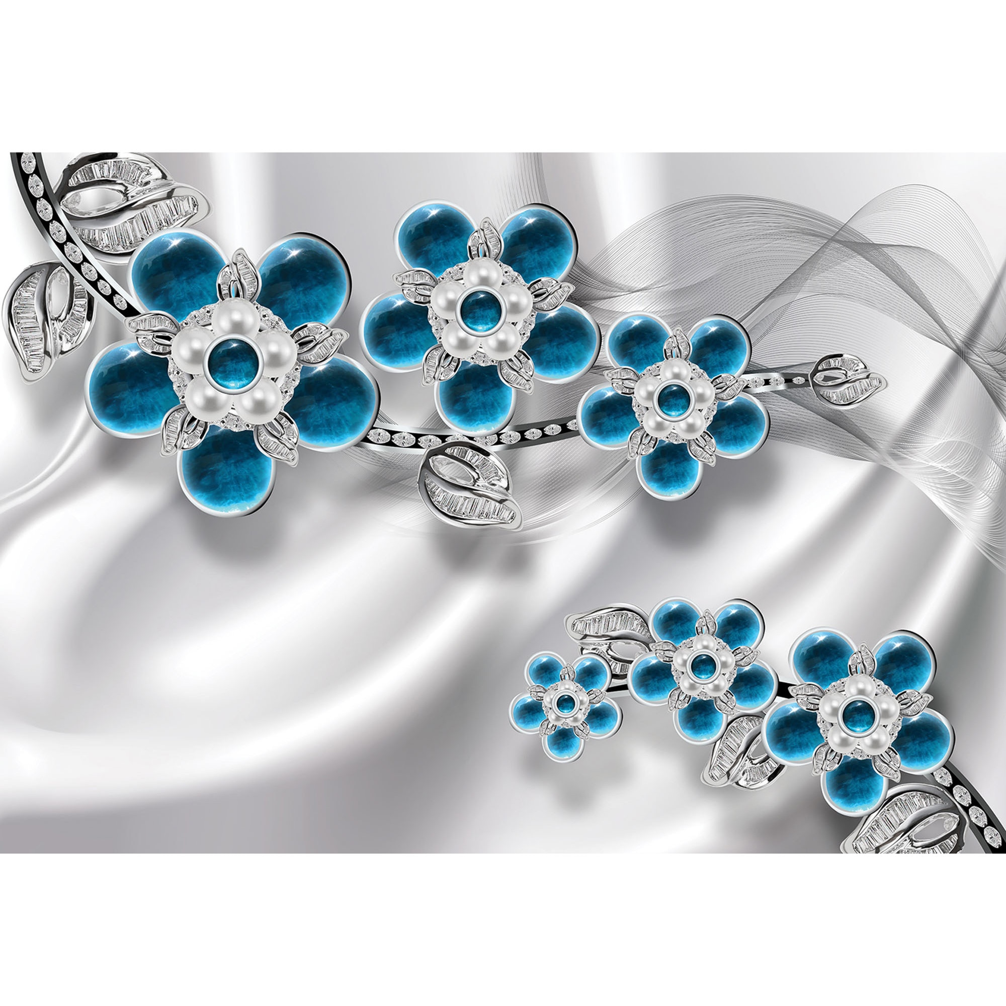 Fototapet DEGRETS 83975 Floare Diamant 3D 184x254cm