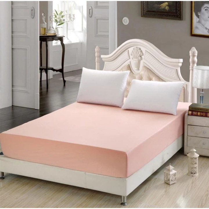 Cearceaf de pat 180x200 cm, piersica