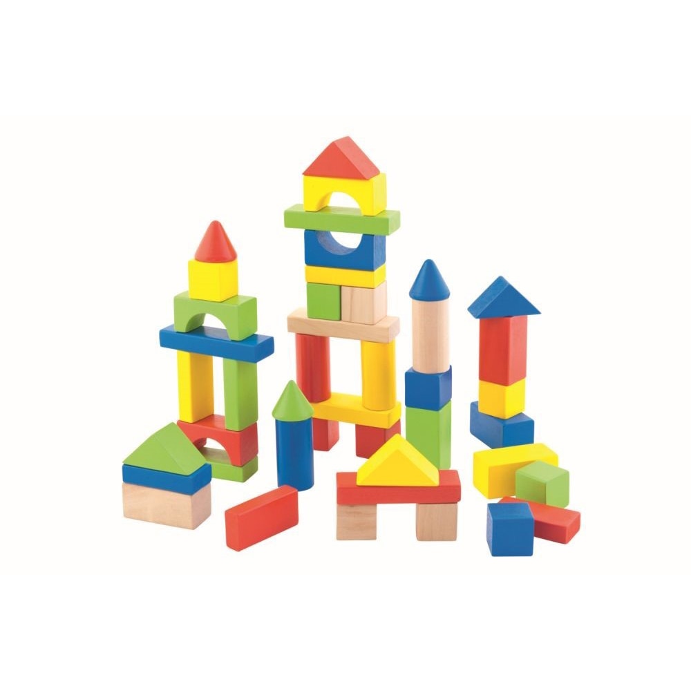 Set de constructie Trefl, 50 piese, din lemn