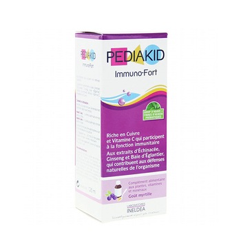 IMMUNO FORT, sirop pentru copii recomandat pentru functionarea normala a sistemului imunitar, PEDIAKID, 125 ml IMMUNO FORT, sirop pentru copii recomandat pentru functionarea normala a sistemului imunitar, PEDIAKID, 125 ml