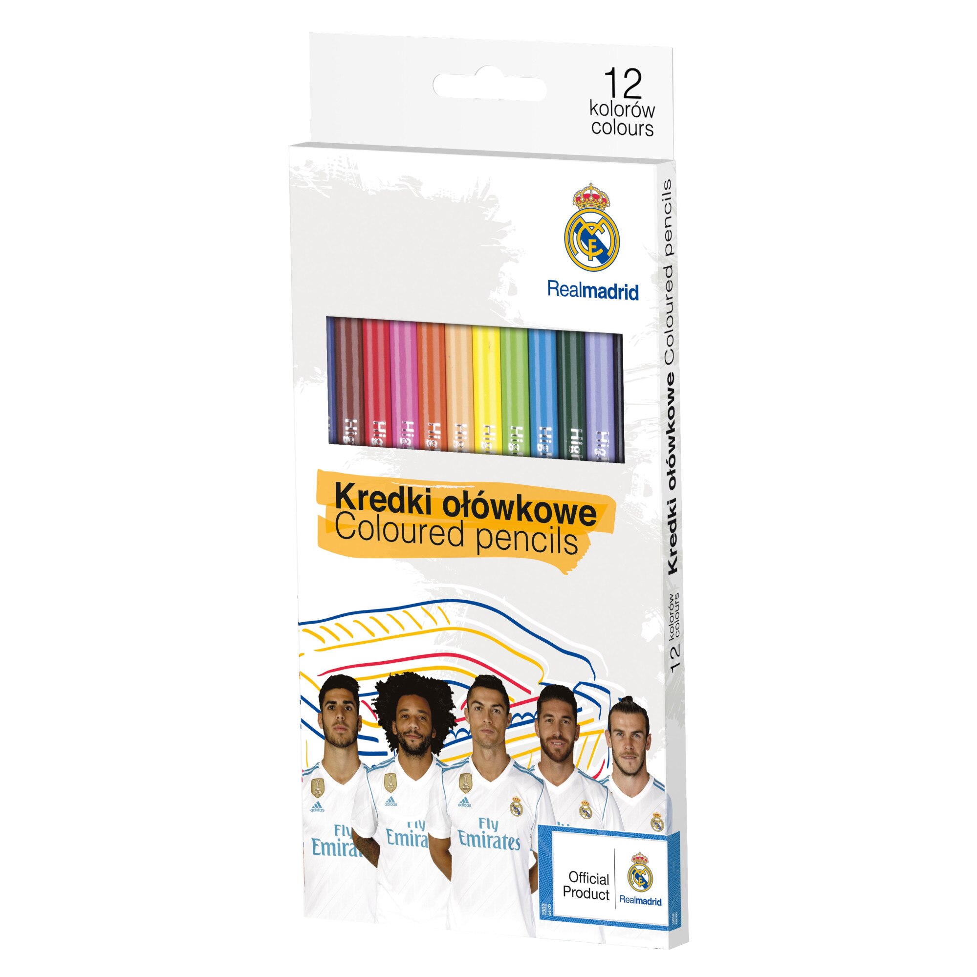 Creioane colorate, Real Madrid, 12 culori, AS312018006