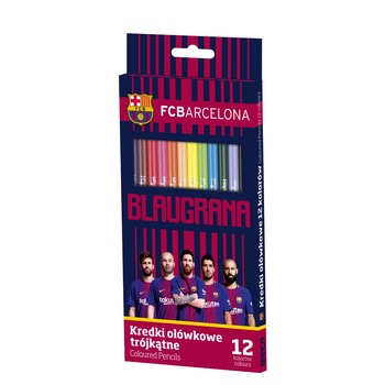 Creioane colorate, FC Barcelona, 12 culori, AS312018005 Creioane colorate, FC Barcelona, 12 culori, AS312018005
