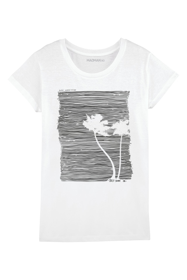 Tricou MADMAN, SRF, alb, Alb