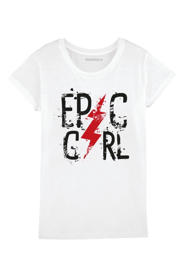 Tricou MADMAN EPIC GRL, alb