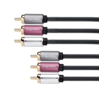 Cablu 3 RCA - 3 RCA 3 M Kruger&Matz Cablu 3 RCA - 3 RCA 3 M Kruger&Matz