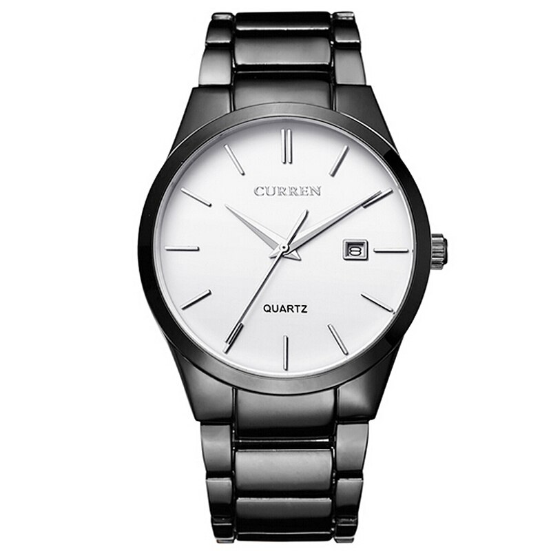 Ceas barbatesc Curren 8106 - JW842, Negru, Alb