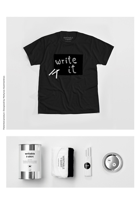 Мъжка тениска с борд за писане и тебешири в метална кутия, Мarch Design Studio, used black, XXL