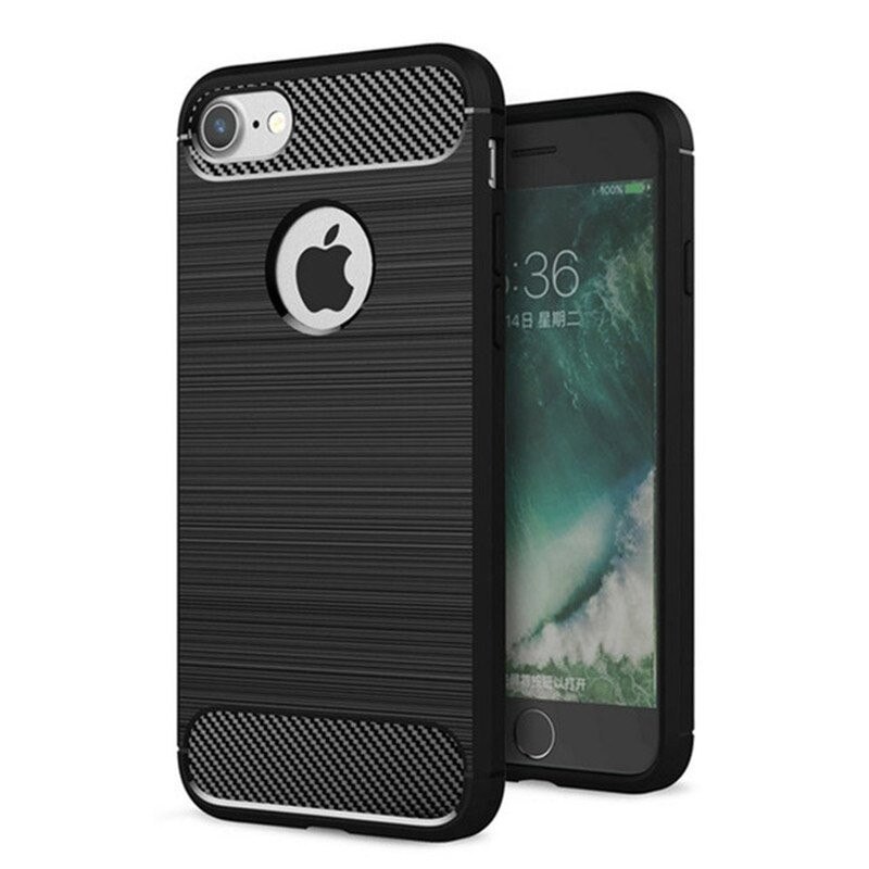 Husa de protectie Inny, Carbon, Iphone 7/8, Negru