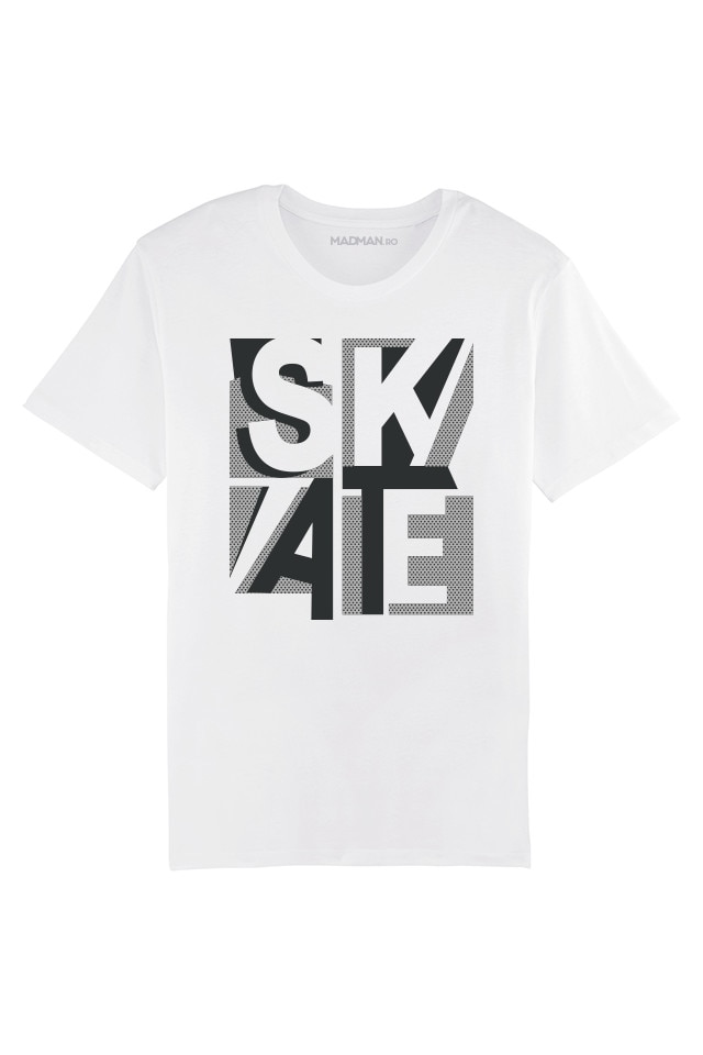 Tricou MADMAN SKATE, alb