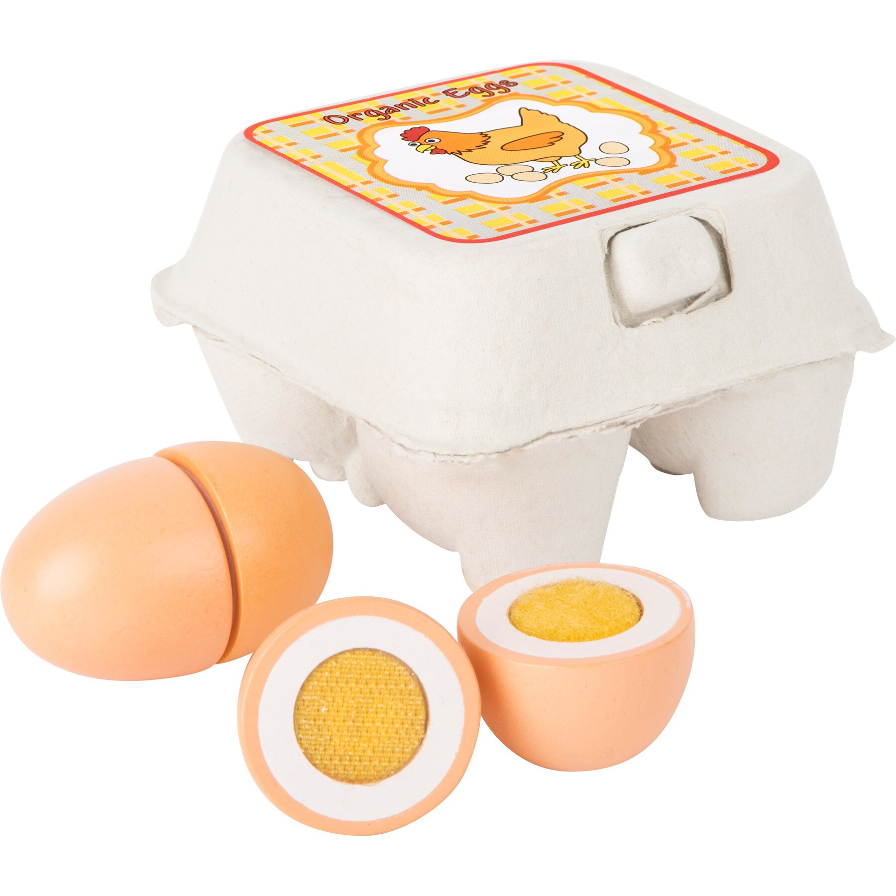 Set 4 oua cu arici, lemn