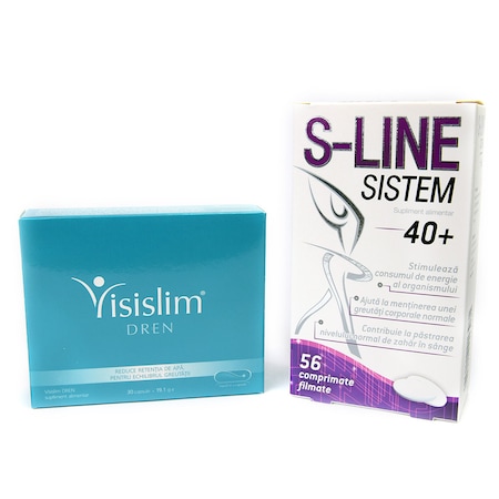 Pachet Elimina Excesul De Apa Din Organism Visislim Dren 30 Capsule S Line Sistem 40 56 Comprimate Vitaslim Emag Ro