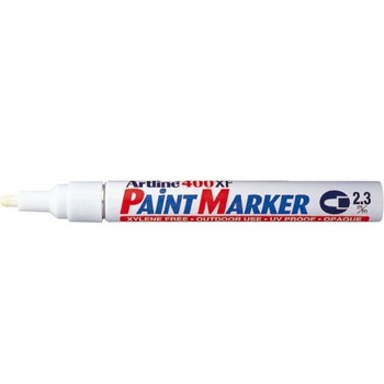 Marker cu vopsea varf rotund 2.3mm, corp metalic, ARTLINE 400XF - alb Marker cu vopsea varf rotund 2.3mm, corp metalic, ARTLINE 400XF - alb