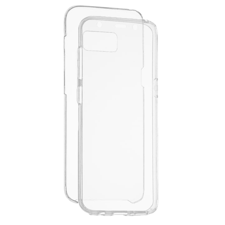 Husa 360 fata plus spate silicon transparent compatibil cu Samsung Galaxy S8