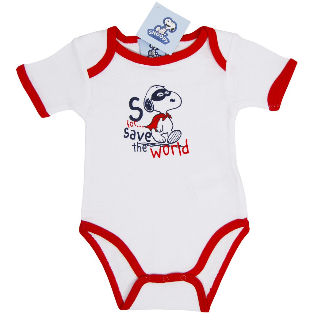 Body bebelusi Snoopy Rosu