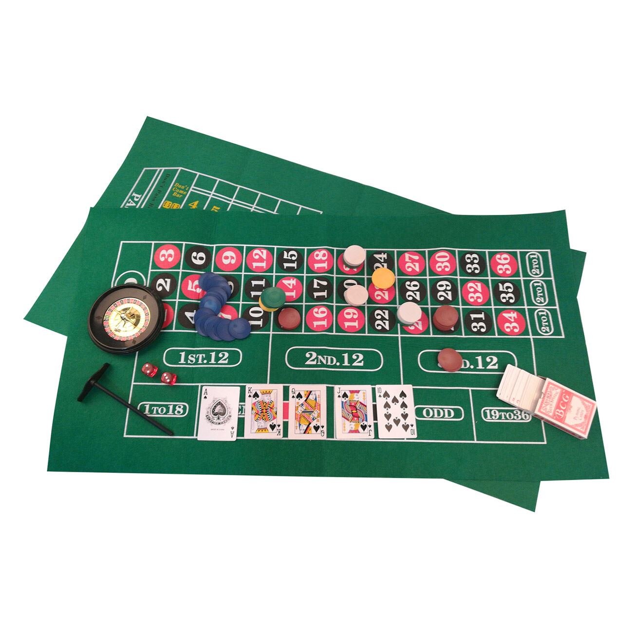 Set Casino Deluxe 4in1 cu ruleta, blackjack, poker si joc de zaruri