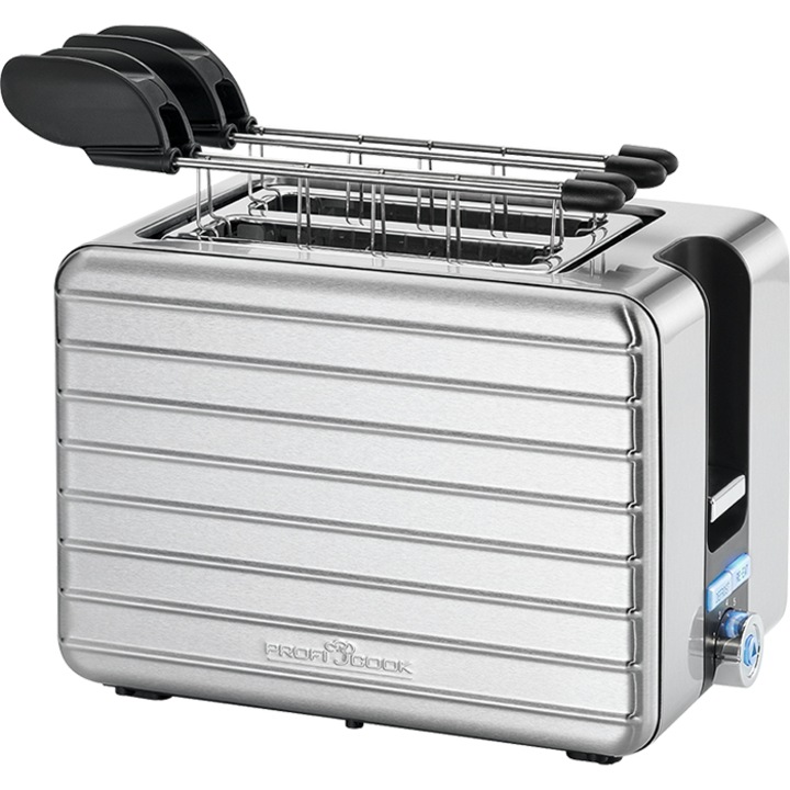 ProfiCook PC-TAZ 1110 kenyérpirító szendvicsfogóval, 860-1050W, 2 szeletes, Inox