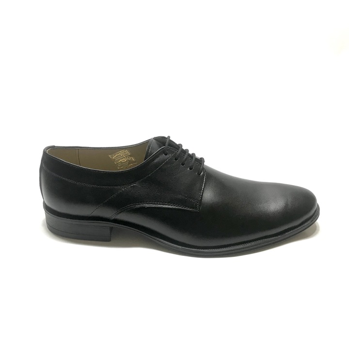Елегантни мъжки обувки 815, черни, естествена кожа