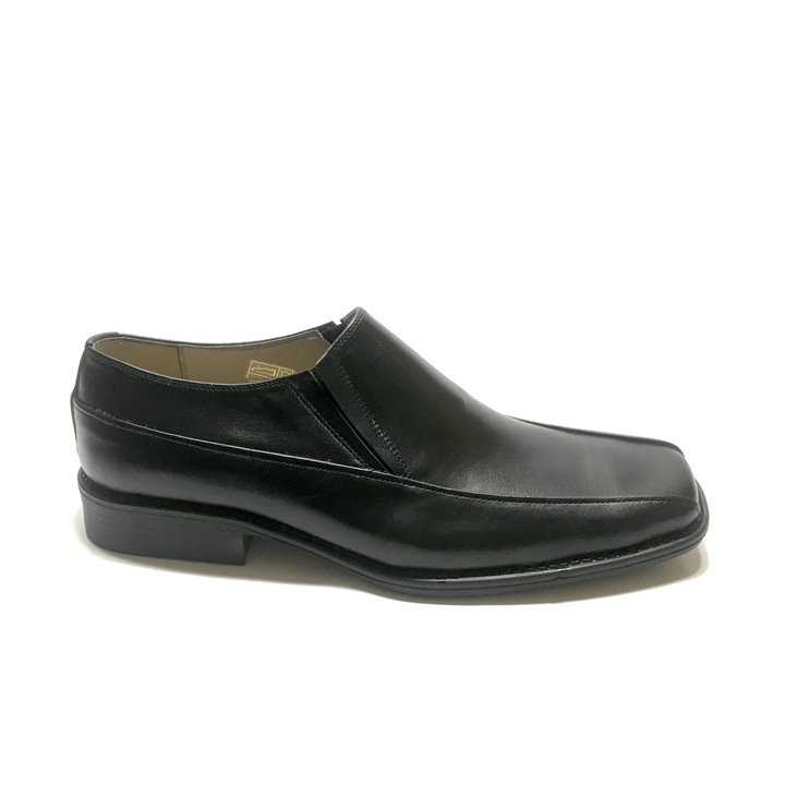 Мъжки елегантни обувки 710N, черни, естествена кожа