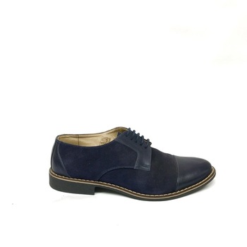 Pantofi casual barbati 317AA, Albastri, Piele Intoarsa Pantofi casual barbati 317AA, Albastri, Piele Intoarsa
