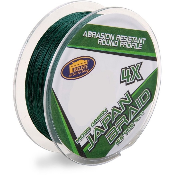 Lineaeffe Fir Textil Japan Braid 4X zsinór, zöld, 150m, 0,08mm / 3,7kg