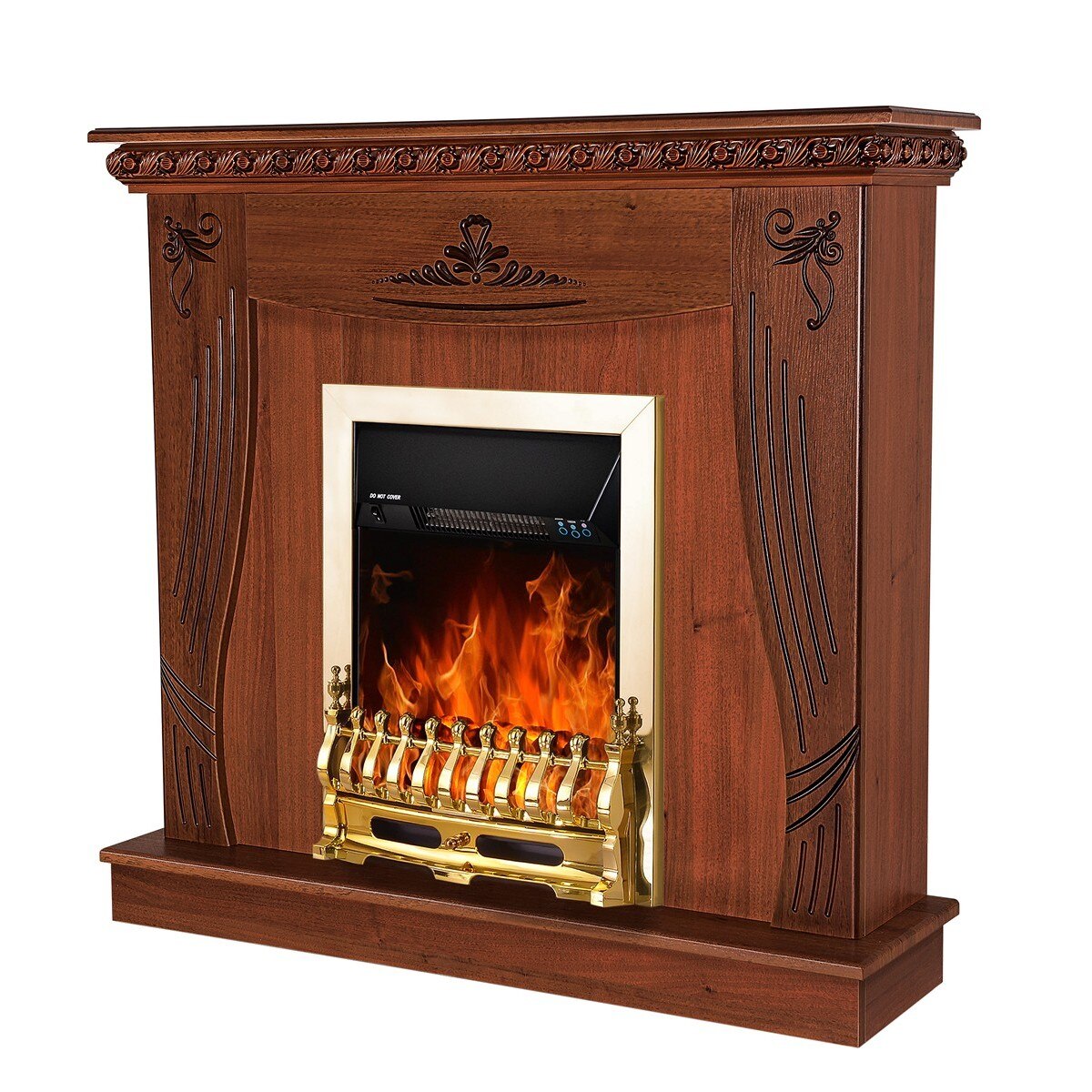 Semineu electric Napoli & Galileo gold, Dimensiuni (I*L*A) :1016*1100*300 mm, Putere 2000W, Telecomanda