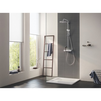 Sistem de dus cu termostat Grohe Euphoria SmartControl 260 Mono, montare aparenta, butoane push&turn, dus de mana inclus, 3 functii, CoolTouch, anti-calcar, etajera, crom Sistem de dus cu termostat Grohe Euphoria SmartControl 260 Mono, montare aparenta, butoane push&turn, dus de mana inclus, 3 functii, CoolTouch, anti-calcar, etajera, crom