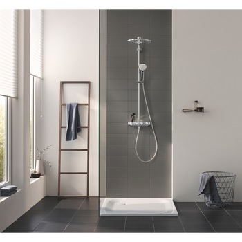 Sistem de dus cu termostat Grohe Euphoria SmartControl 310 Duo, montare aparenta, butoane push&turn, dus de mana inclus, 2 functii, CoolTouch, anti-calcar, etajera, crom Sistem de dus cu termostat Grohe Euphoria SmartControl 310 Duo, montare aparenta, butoane push&turn, dus de mana inclus, 2 functii, CoolTouch, anti-calcar, etajera, crom