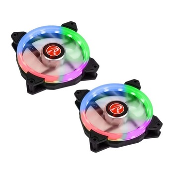 Ventilator Raijintek IRIS 12 Rainbow RGB LED with Controller, 2 Pack Ventilator Raijintek IRIS 12 Rainbow RGB LED with Controller, 2 Pack