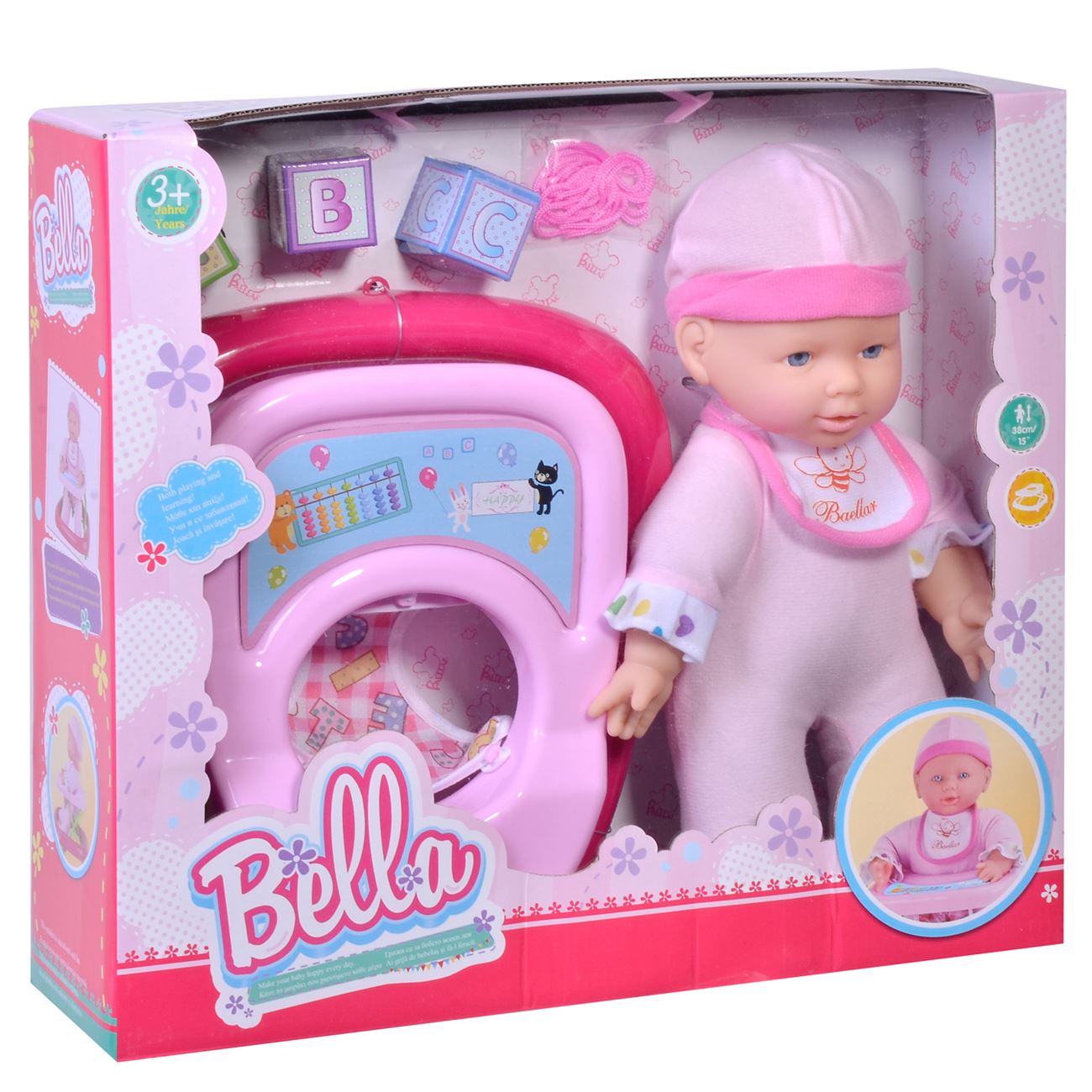 Papusa Jucarie cu Premergator si hainute detasabile , 38 cm , pentru copii