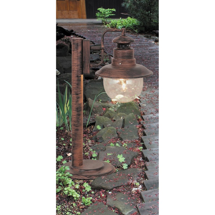 Stalp iluminat exterior Rabalux Odessa, E27, 60W, IP44, Maro