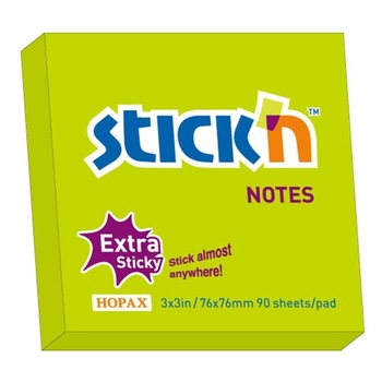 Notes autoadeziv extra-sticky 76 x 76mm, 90 file, Stick Notes autoadeziv extra-sticky 76 x 76mm, 90 file, Stick