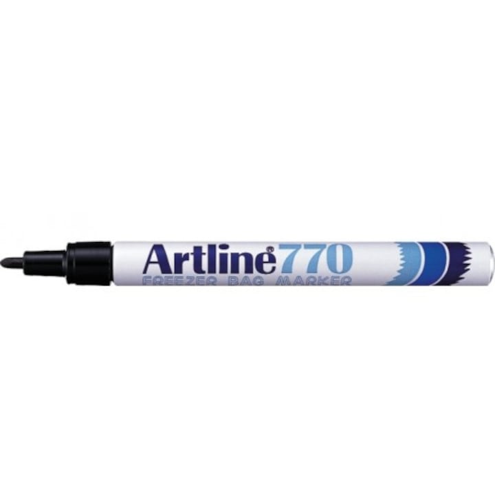 Marker pentru pachete congelate, varf rotund 1.0mm, corp metalic, ARTLINE 770 - negru