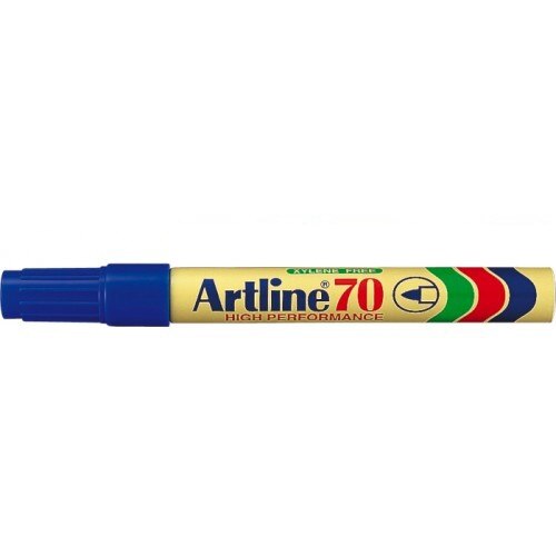 Permanent marker varf rotund, 1.5mm, corp metalic, ARTLINE 70 - albastru