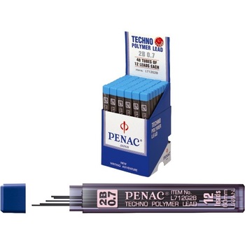 Mine pentru creion mecanic 0,7mm, 12/set, PENAC - 2B Mine pentru creion mecanic 0,7mm, 12/set, PENAC - 2B