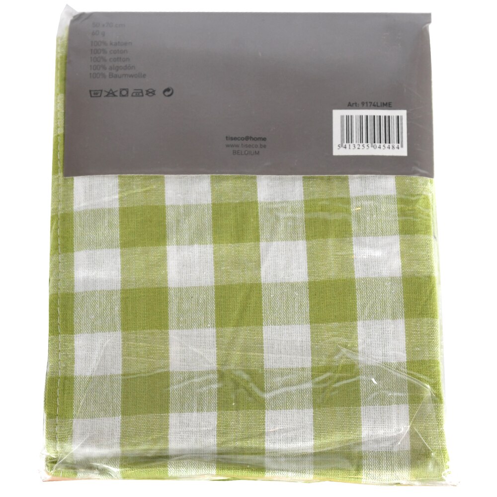 Set of 3 kitchen towels, cotton, 50x70 cm, Myrna, Green - Tiseco