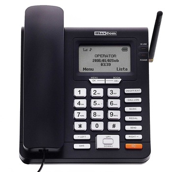 Telefon fix Maxcom Comfort MM28DHS cu SIM, Black Telefon fix Maxcom Comfort MM28DHS cu SIM, Black