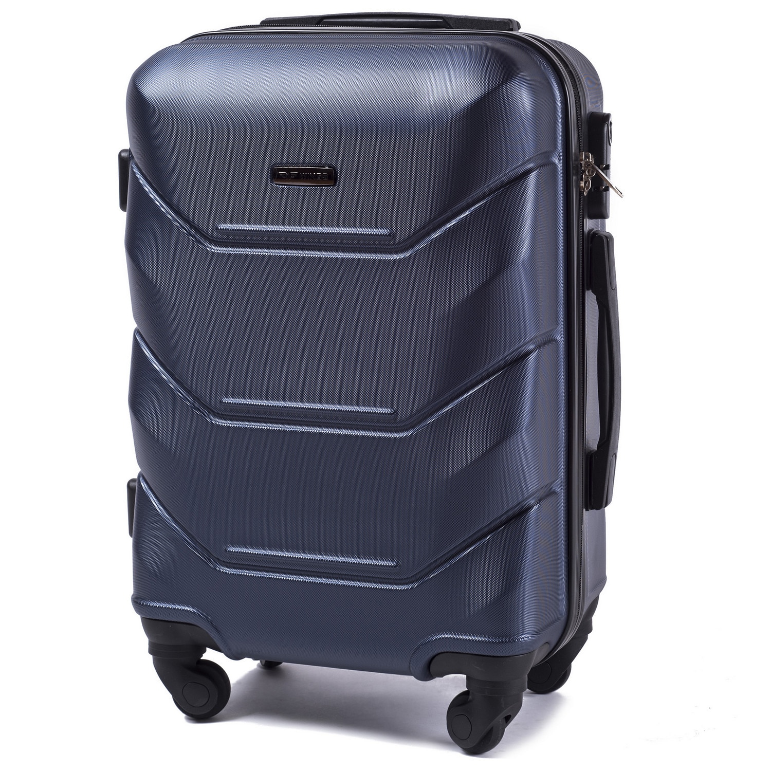 Troler Cabina, WINGS, PEACOCK, ABS, 4 Roti, 55 cm, Bleumarin