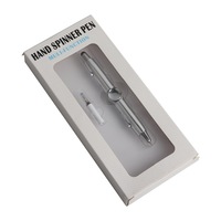 Spinner Pen multifunctional argintiu, un pix care poate fi Spinner de relaxare si poate fi si Pix cu functie touch screen