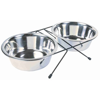 Set Trixie 2 castroane din inox cu suport 2 × 1.8 l/ø20 cm 24833 Set Trixie 2 castroane din inox cu suport 2 × 1.8 l/ø20 cm 24833