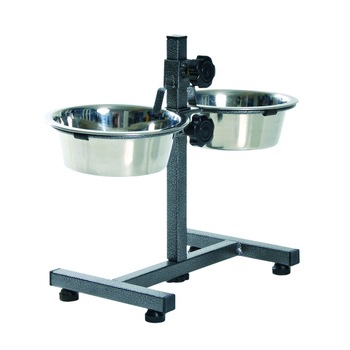 Set 2 castroane cu suport Trixie, inox, 2 x 0.75 l/15cm Set 2 castroane cu suport Trixie, inox, 2 x 0.75 l/15cm